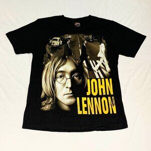 VTG 90s Y2K Rock@Tees John Lennon The Beatles Abbey Road Graphic T-Shirt Men’s M